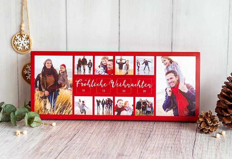 Adventskalender Schokolade & Fotos Adventskalender Schokolade mit eigenen fotos
