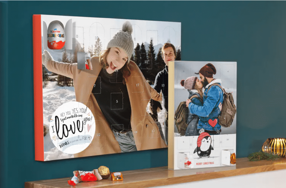 Adventskalender Schokolade & Fotos Adventskalender mit Foto und Schokolade für Opa