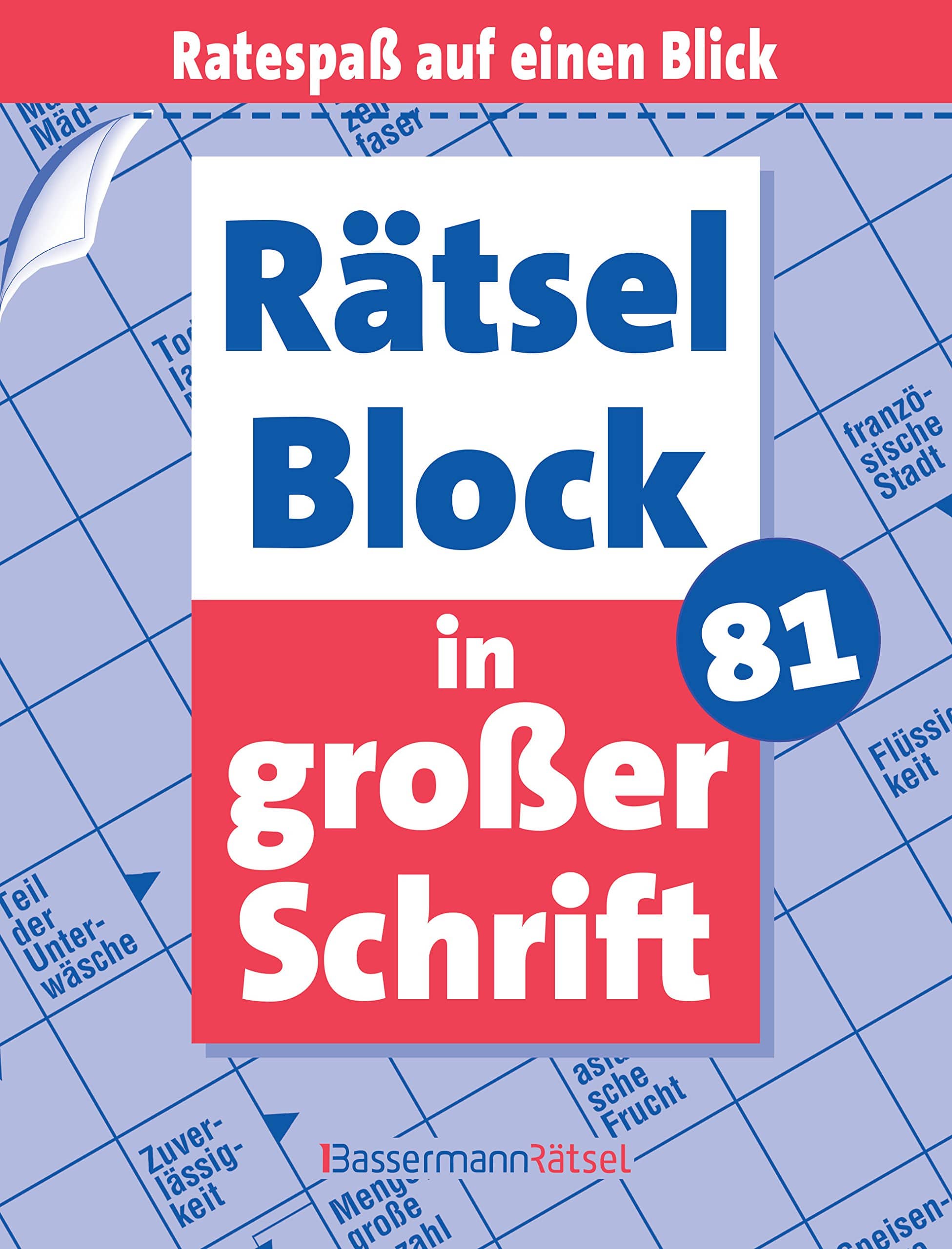Rätsel in großer schrift für Senioren