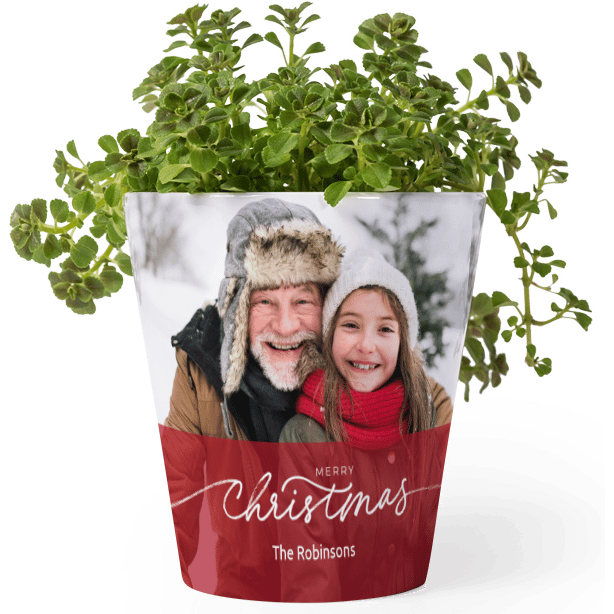 Geschenk mit Foto für Großeltern- Blumentopf Weihnachten