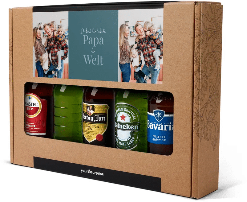 Geschenk zum Vatertag - Bier Geschenkset personalisieren