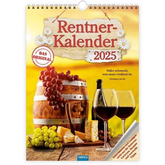 Kalender für einen älteren Mann - Rentner Kalender