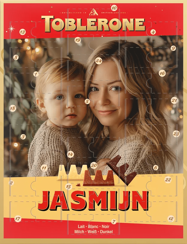 Adventskalender Foto Schokolade - Geschenk Großeltern