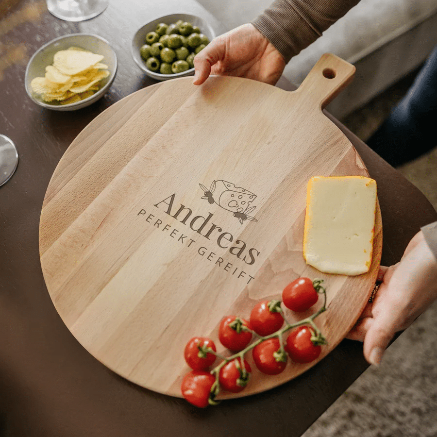 Servierbrett mit gravur – Weihnachtsgeschenk für Vater Opa 75 Jahre